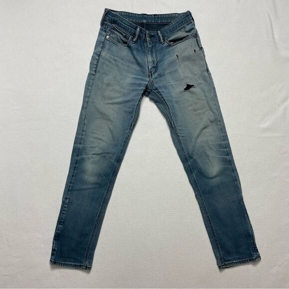 Levi's 511 Black Label Slim Denim Jeans Distressed Men's Size 31x32 - Picture 1 of 16